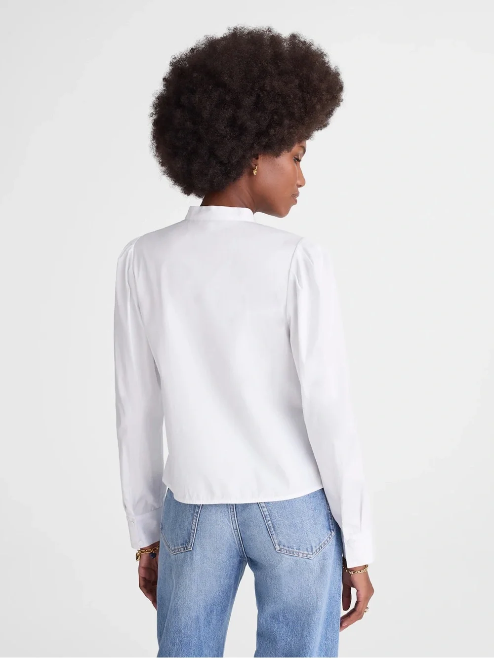 Madewell Puff-Sleeve Button-Up Shirt S
